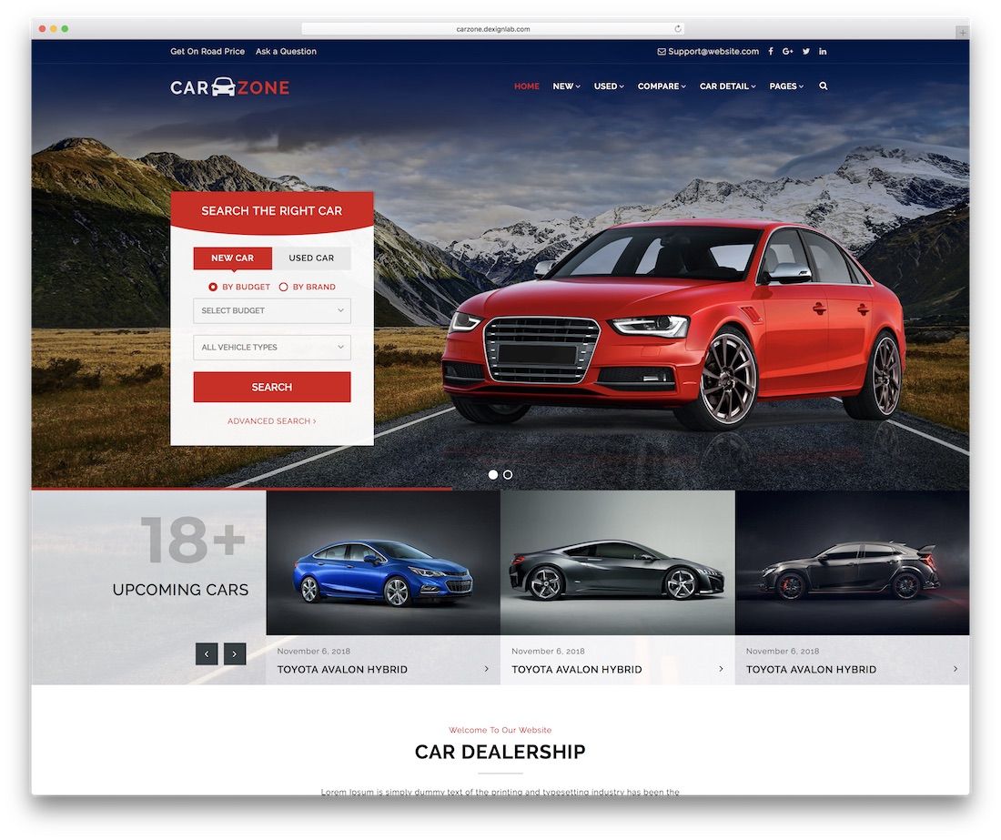 Detail Automotive Web Template Nomer 2