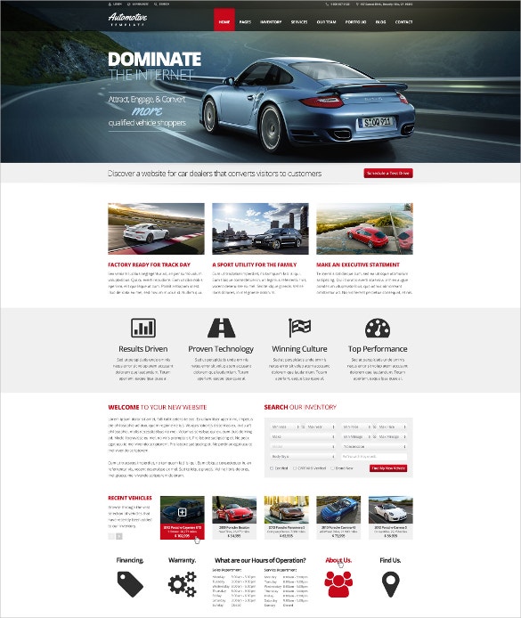 Detail Automotive Web Template Nomer 12