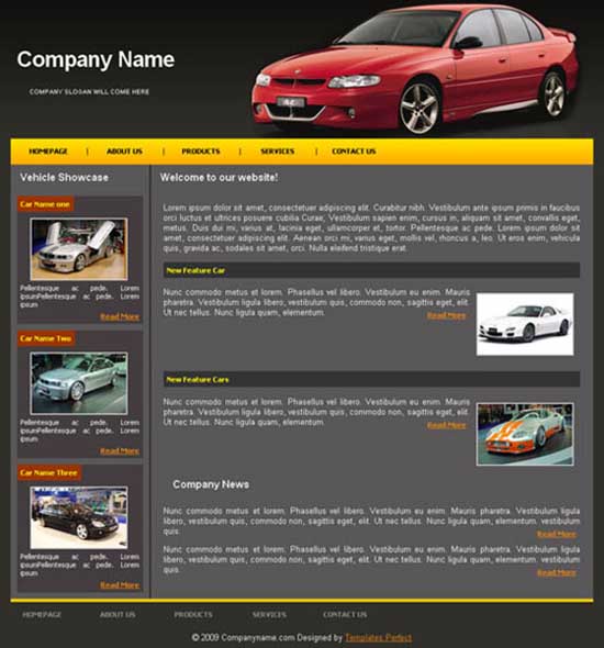 Detail Automotive Web Template Nomer 22