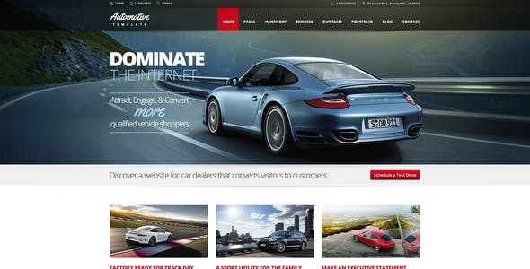 Detail Automotive Web Template Nomer 4