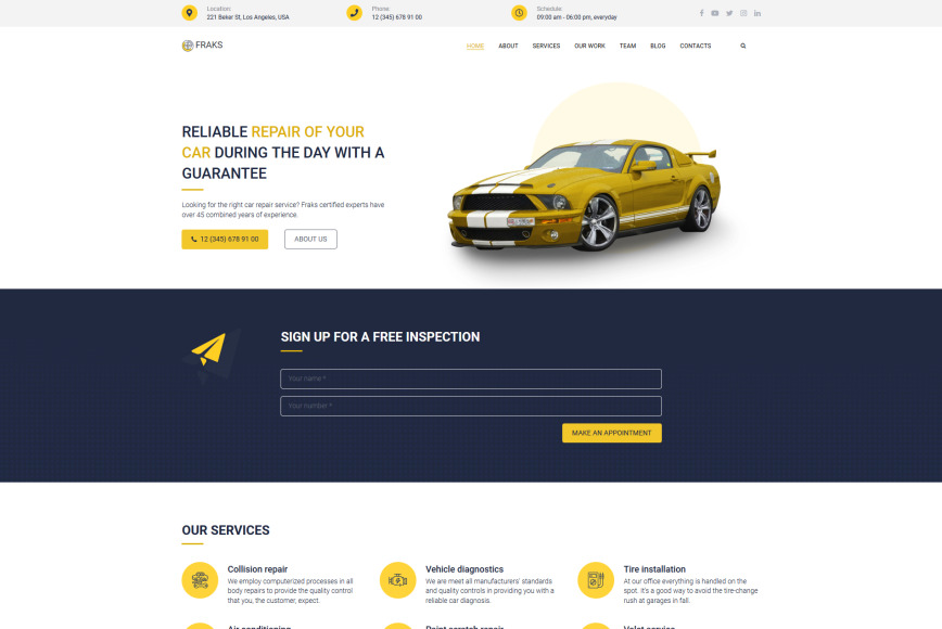 Detail Automotive Web Template Nomer 39