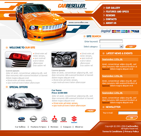 Detail Automotive Web Template Nomer 41