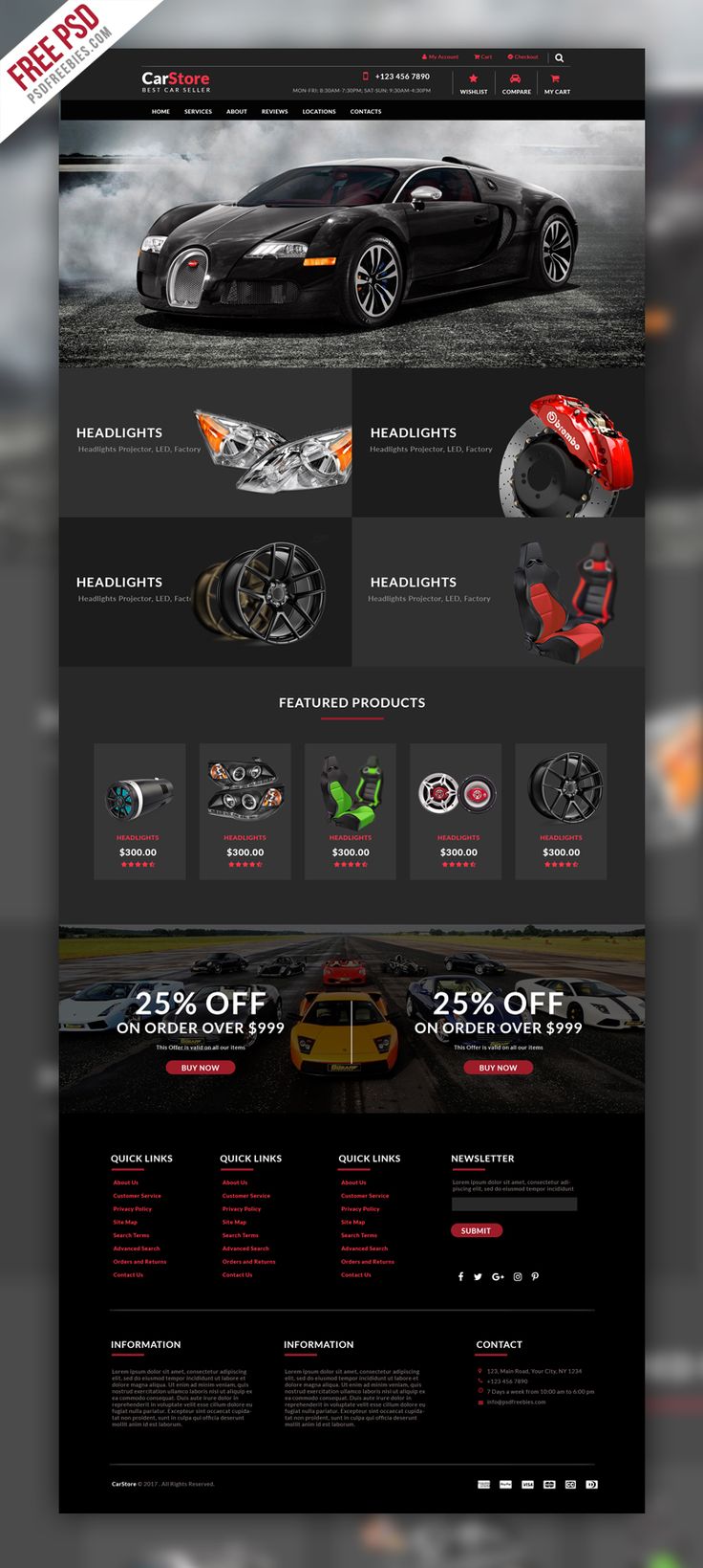 Detail Automotive Web Template Nomer 56