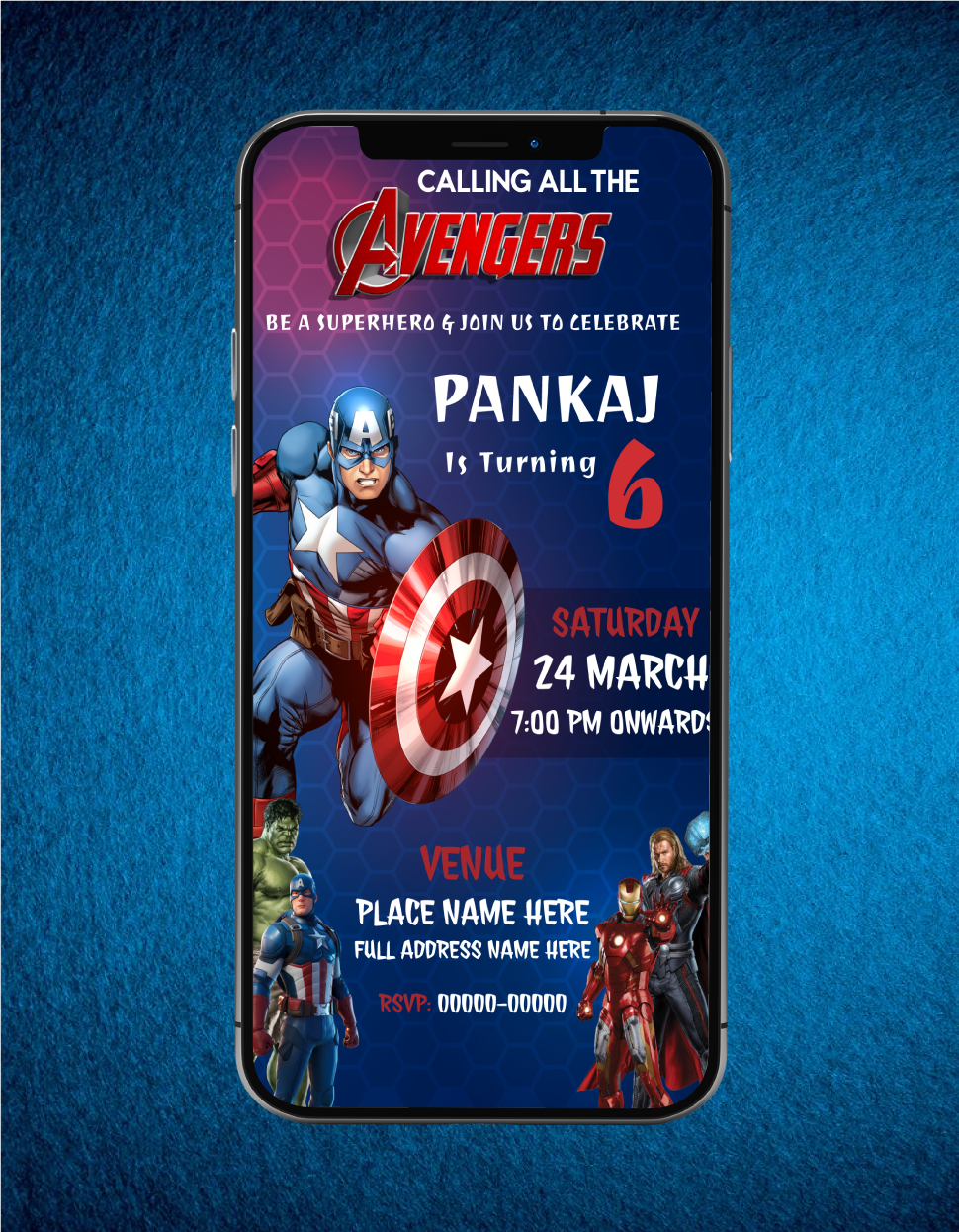 Detail Avengers Card Template Nomer 36