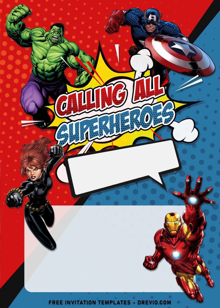 Detail Avengers Card Template Nomer 5