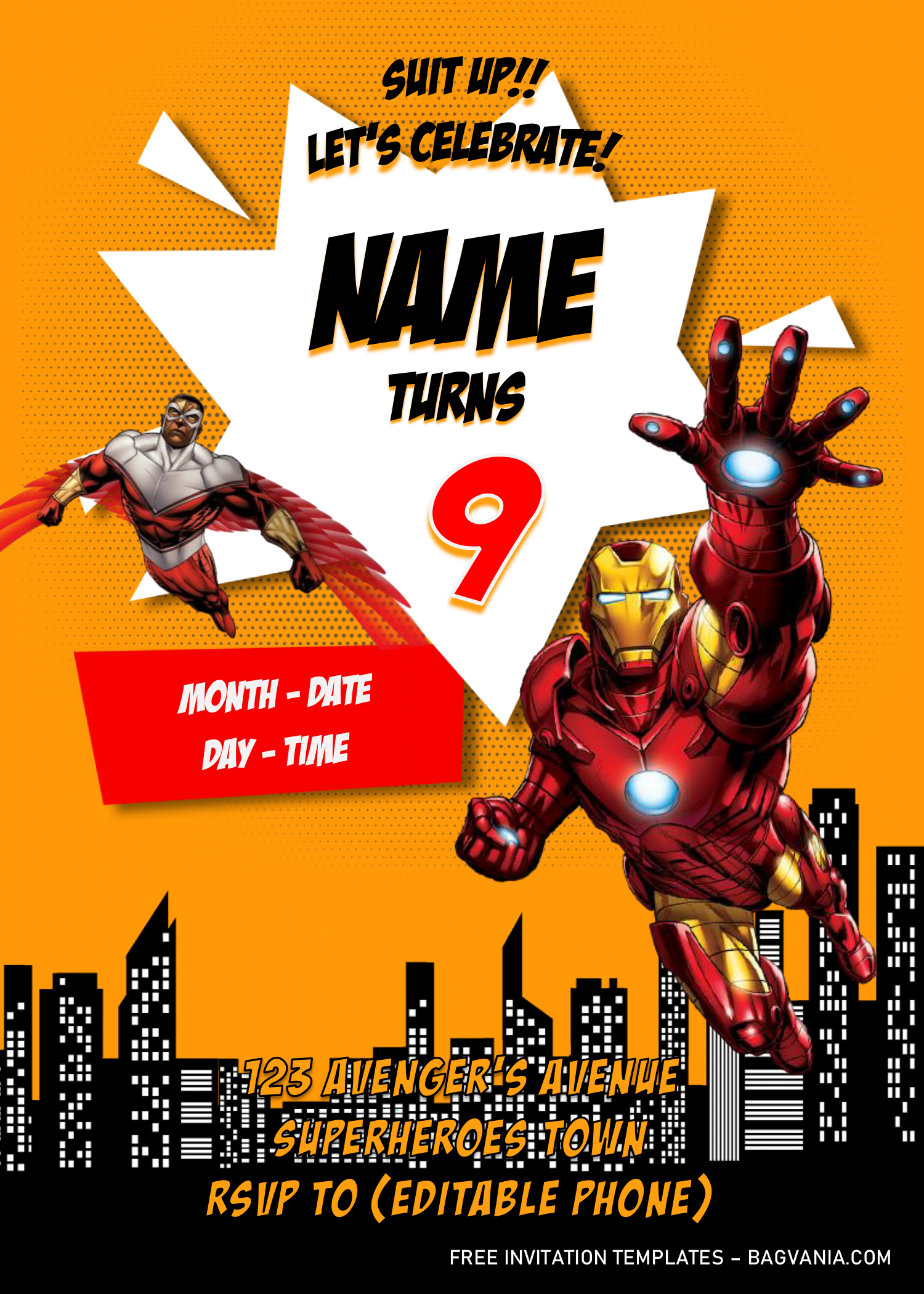 Detail Avengers Card Template Nomer 44