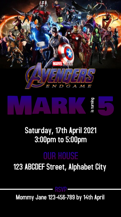 Detail Avengers Card Template Nomer 55