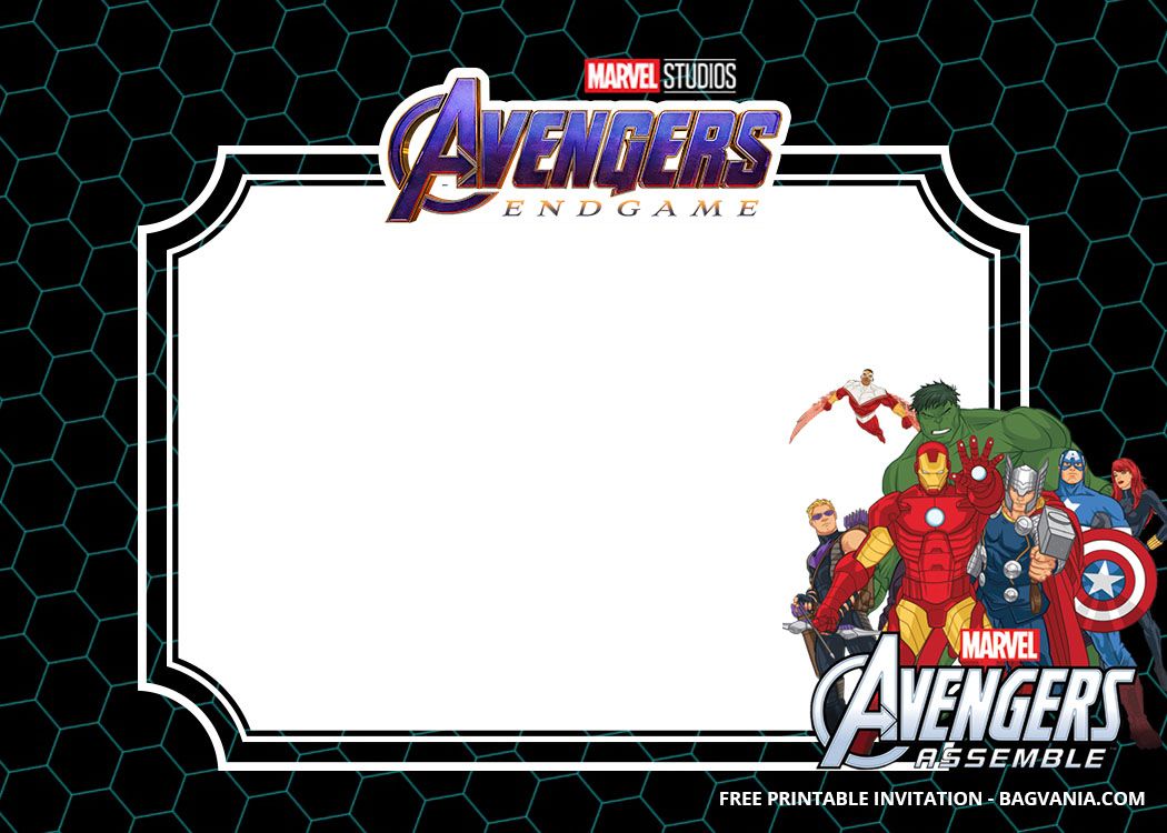 Detail Avengers Card Template Nomer 7