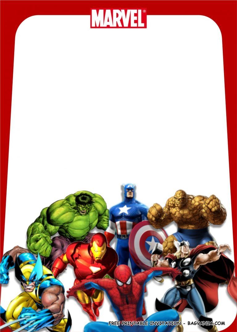 Detail Avengers Invitation Template Nomer 27