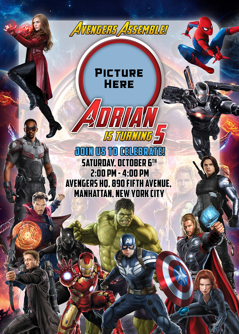 Detail Avengers Invitation Template Nomer 30