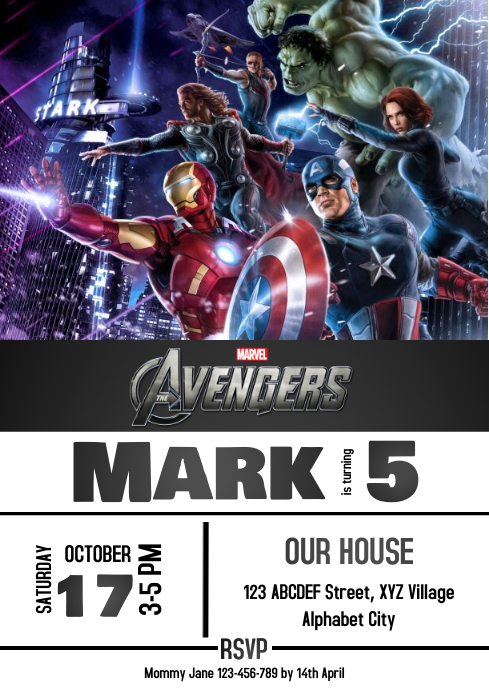 Detail Avengers Invitation Template Nomer 57