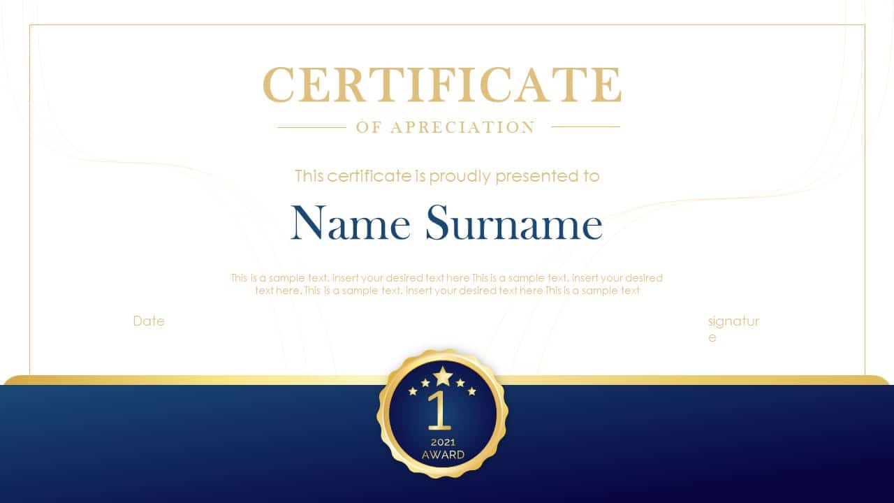 Detail Award Certificate Template Nomer 22