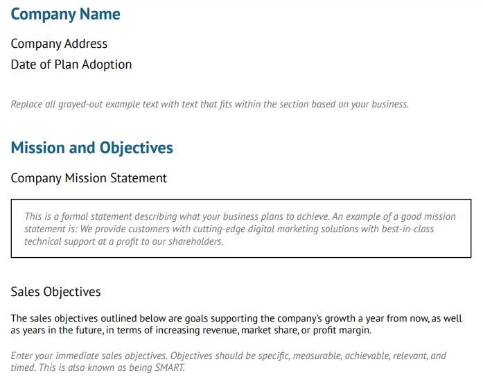 Detail B2b Marketing Plan Template Nomer 54