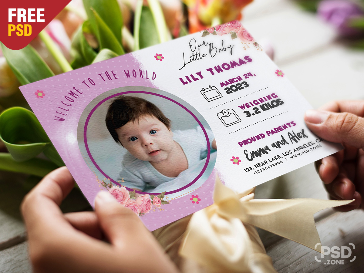 Detail Baby Born Card Template Nomer 30
