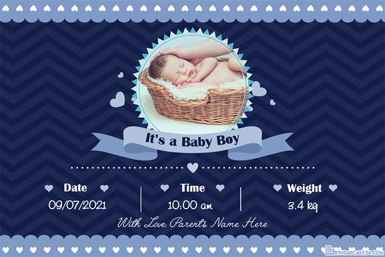 Detail Baby Born Card Template Nomer 43