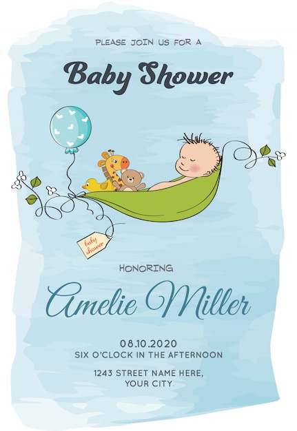 Detail Baby Boy Announcement Card Template Nomer 29