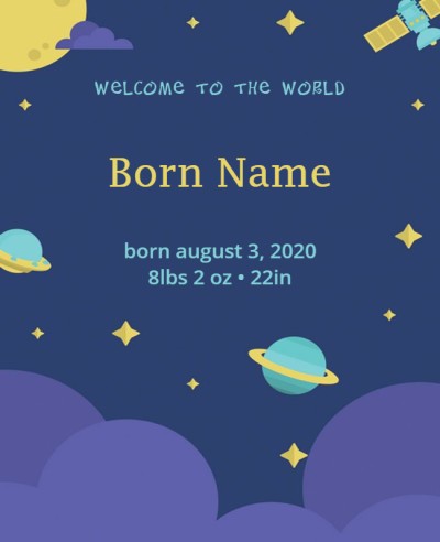 Detail Baby Boy Announcement Card Template Nomer 30