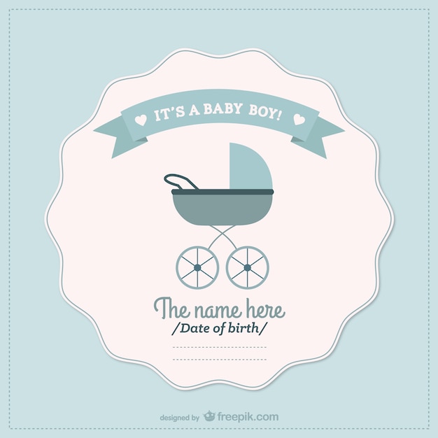 Detail Baby Boy Announcement Card Template Nomer 5