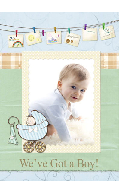 Detail Baby Boy Greeting Card Template Nomer 24