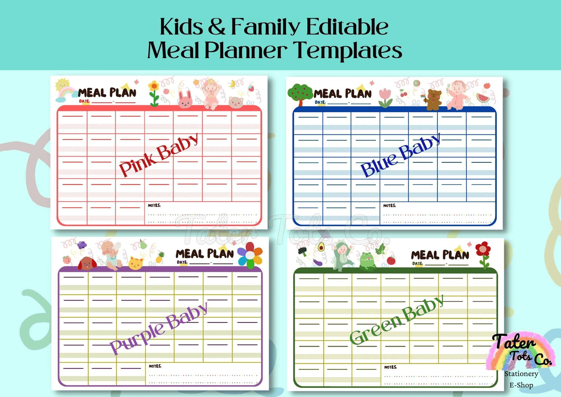 Detail Baby Meal Planner Template Nomer 38