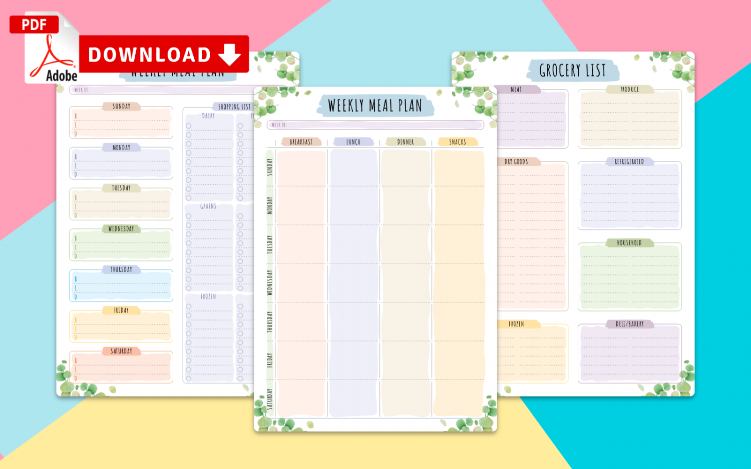 Detail Baby Meal Planner Template Nomer 49