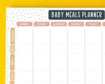 Detail Baby Meal Planner Template Nomer 9