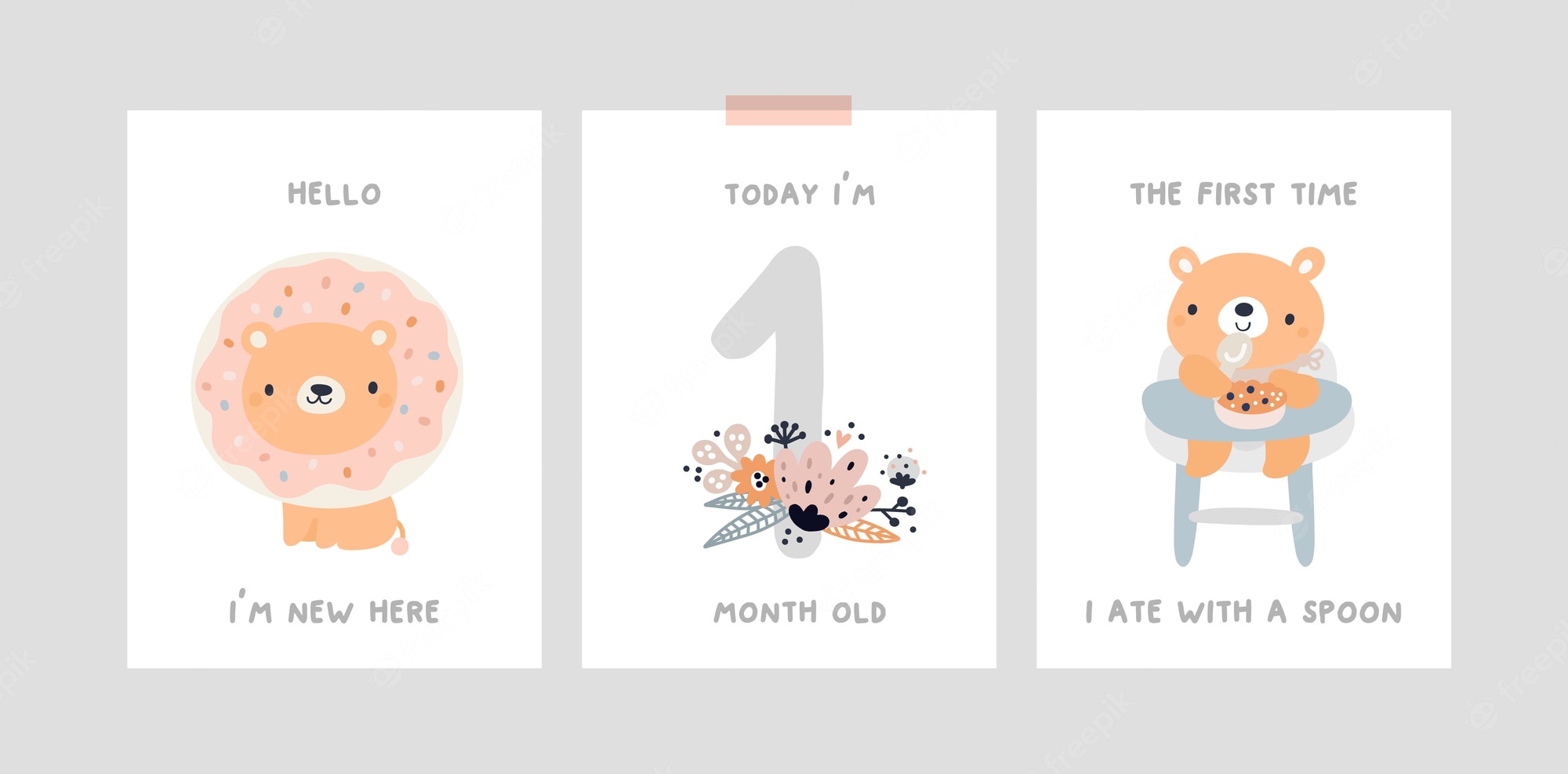 Detail Baby Milestone Card Template Free Nomer 7