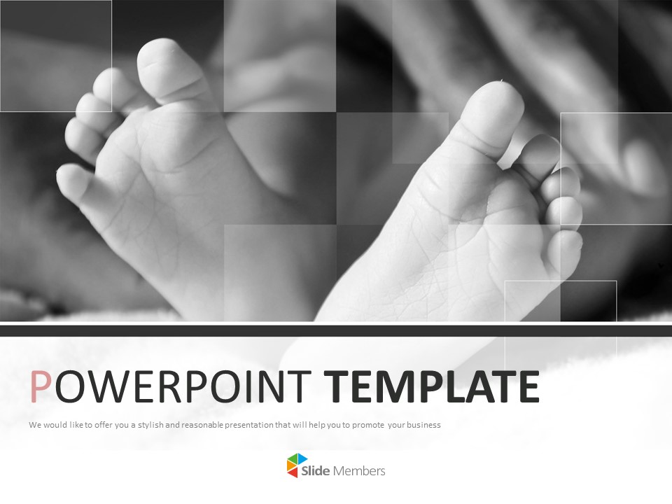 Detail Baby Powerpoint Template Nomer 46