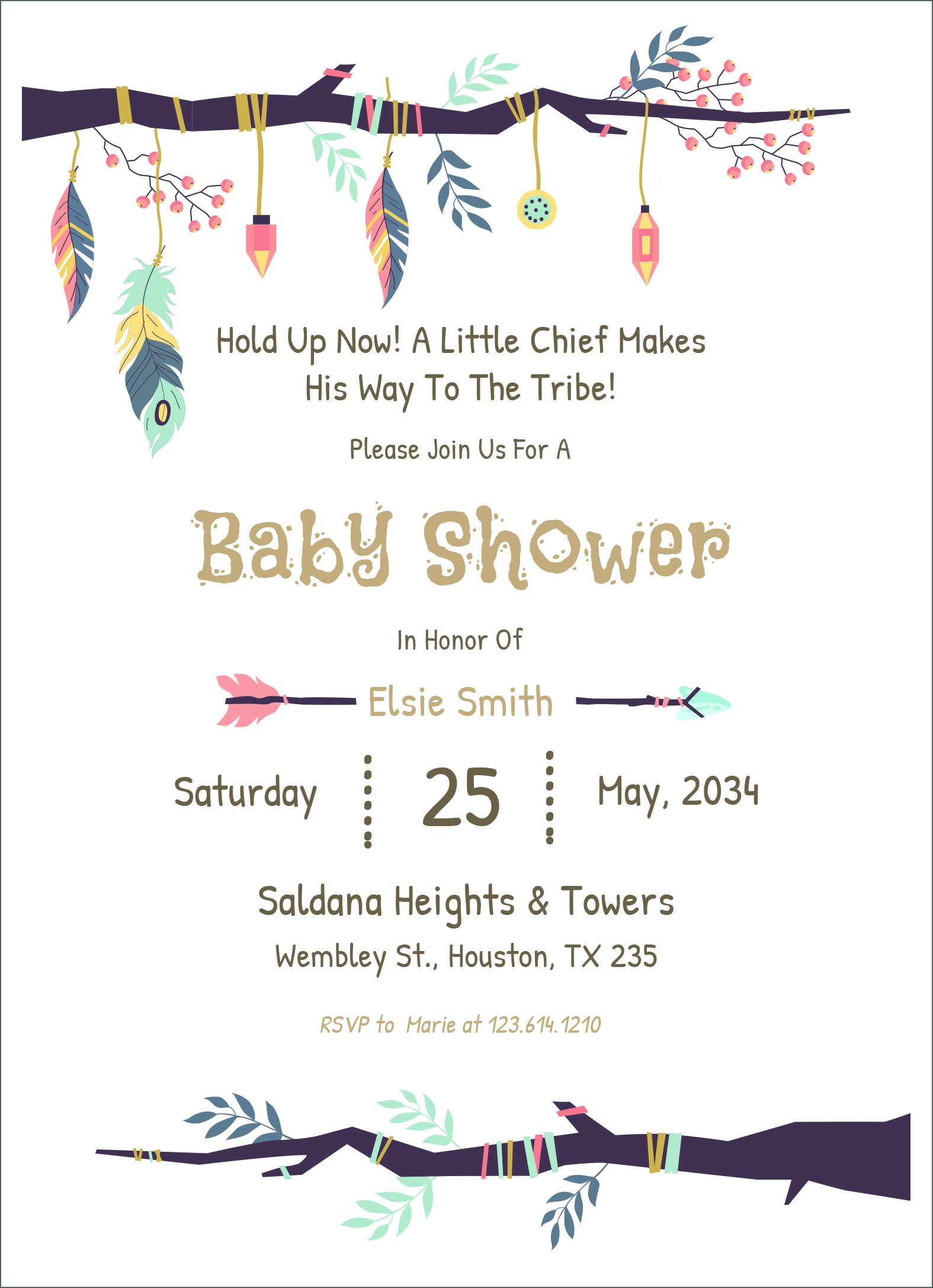 Detail Baby Shower Card Template Free Nomer 12