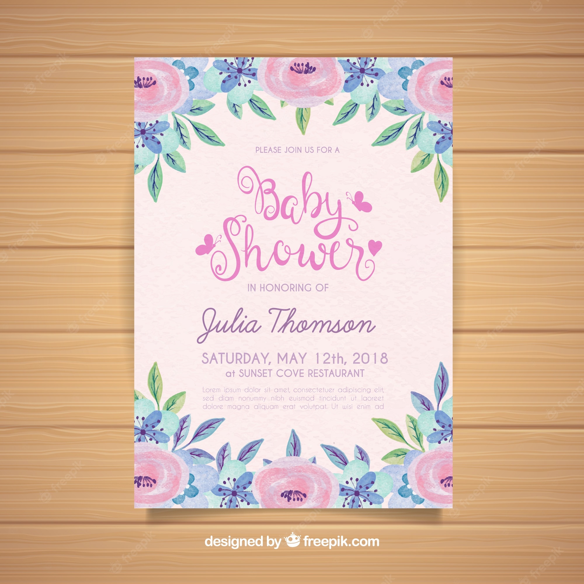 Detail Baby Shower Card Template Free Nomer 13