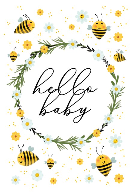 Detail Baby Shower Card Template Free Nomer 15