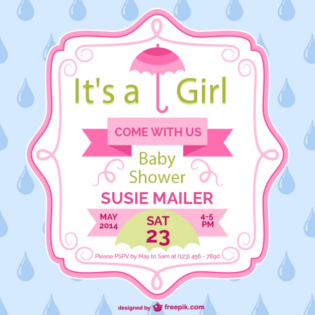 Detail Baby Shower Card Template Free Nomer 20