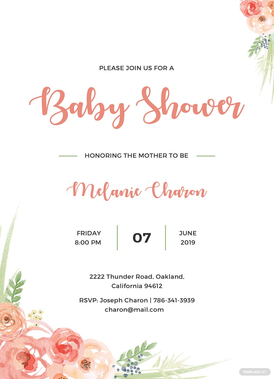 Detail Baby Shower Card Template Free Nomer 22