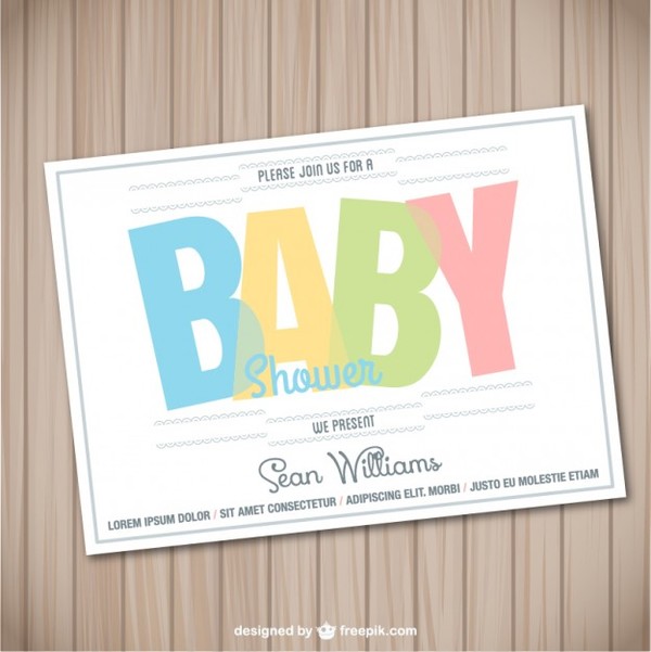 Detail Baby Shower Card Template Free Nomer 36