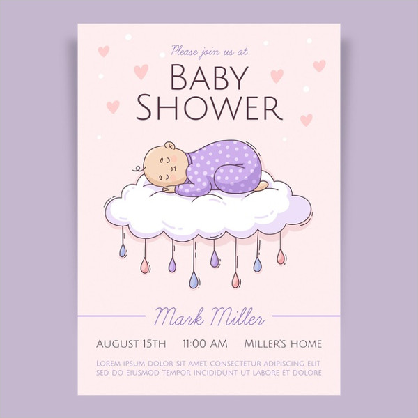 Detail Baby Shower Card Template Free Nomer 6