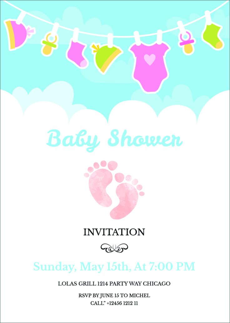 Detail Baby Shower Card Template Free Nomer 7