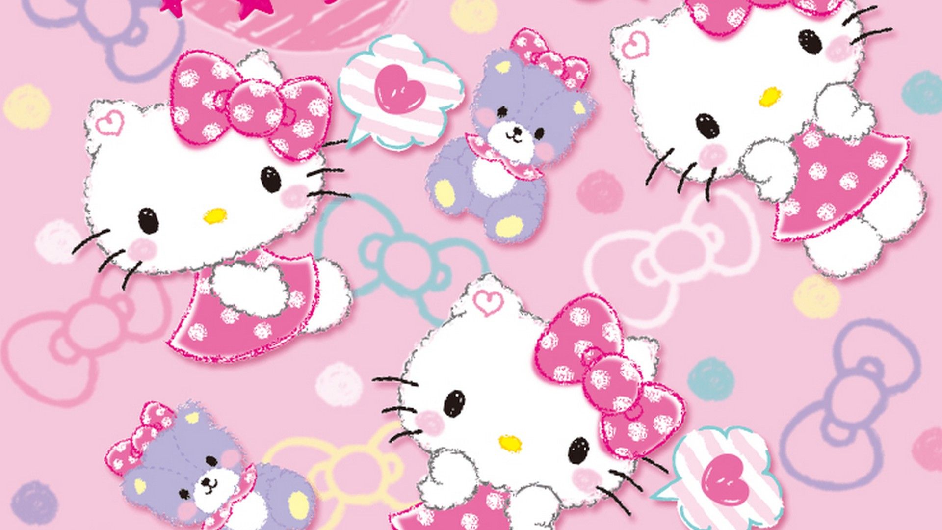Detail Background Hello Kity Nomer 4
