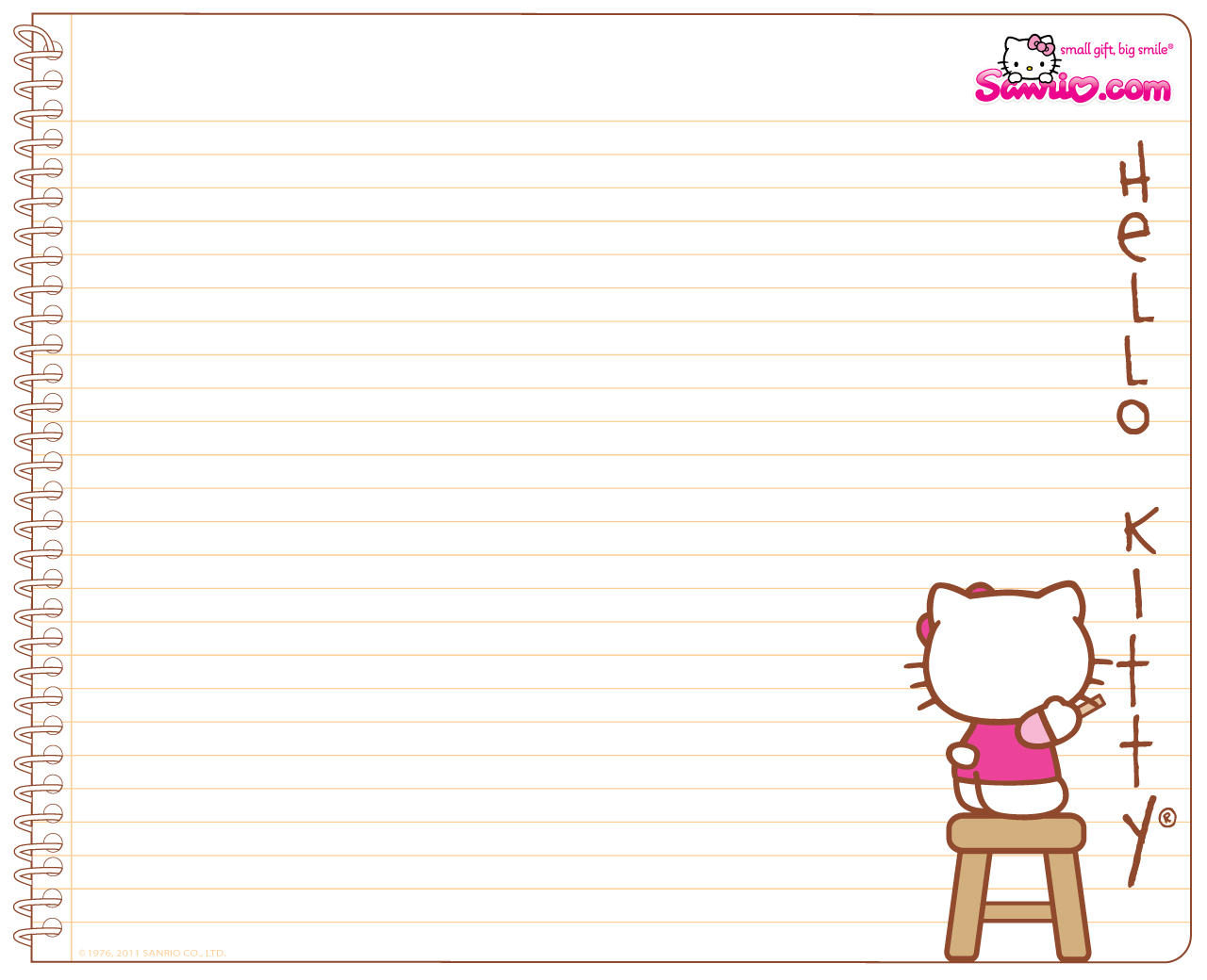 Detail Background Ppt Hello Kitty Nomer 24