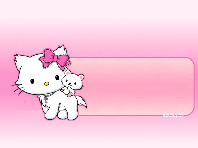 Detail Background Ppt Hello Kitty Nomer 4