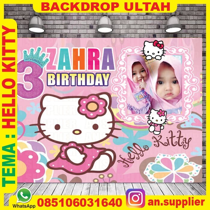 Detail Background Ulang Tahun Hello Kitty Nomer 25