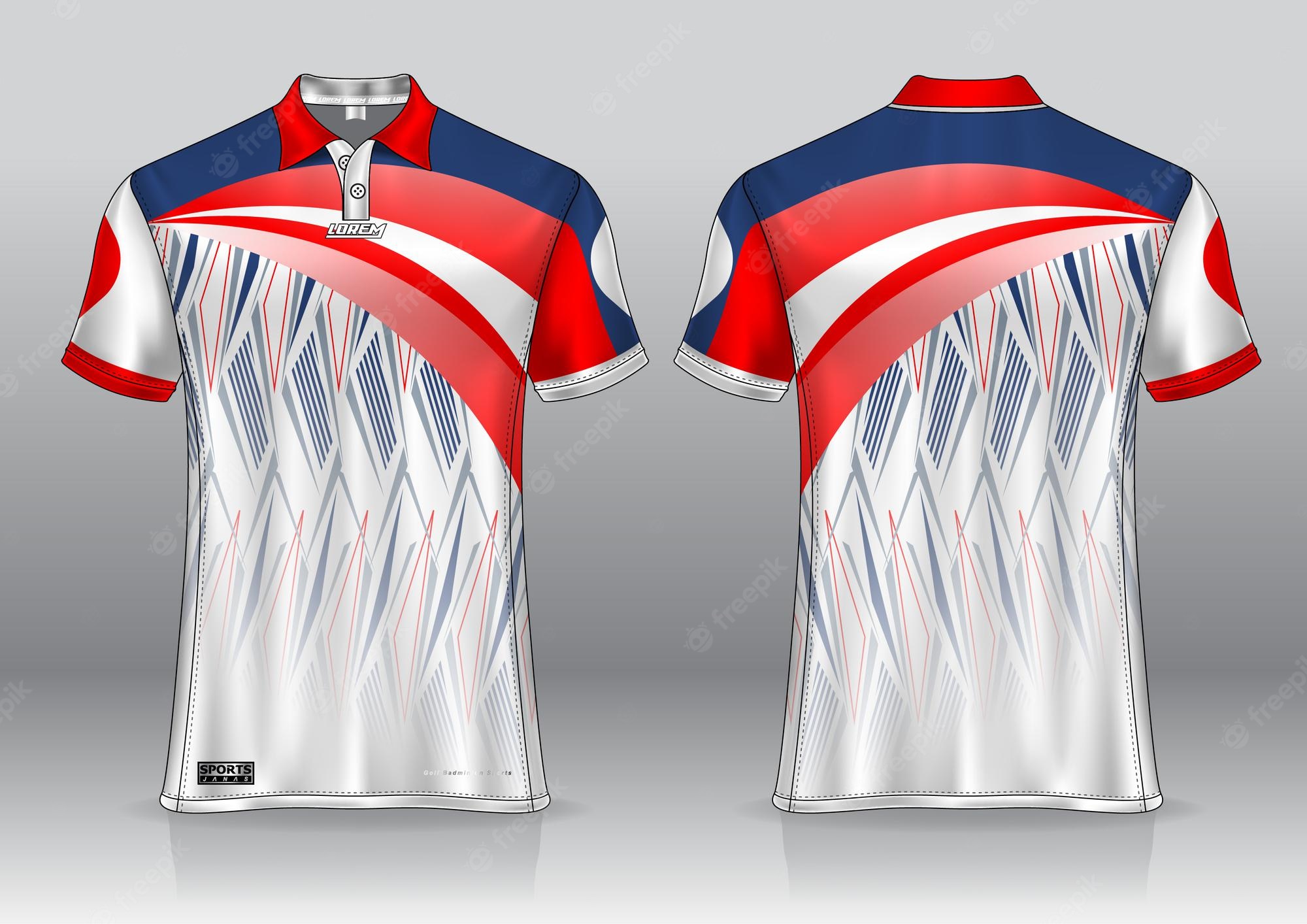 Detail Badminton Jersey Design Template Nomer 10