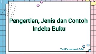 Detail Bagian Indeks Buku Terletak Di Nomer 30